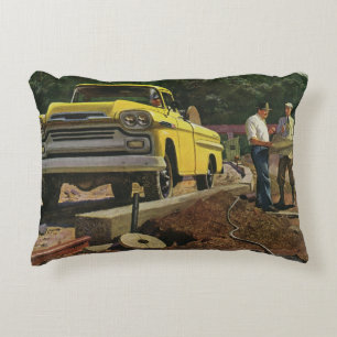 Bauauftragnehmer für Vintage Unternehmensarchitekt Dekokissen