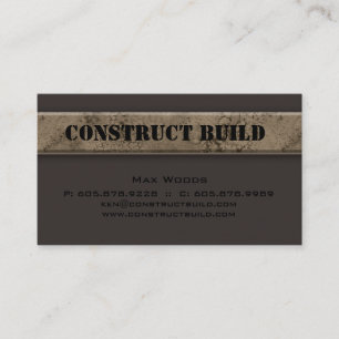Bauauftragnehmer-Visitenkarte Visitenkarte