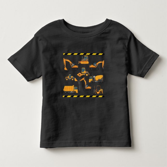 Bauausbagger Boy Kindergarten Kleinkind T-shirt (Vorderseite)