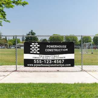 Baubaumeister Ziegelmuster schwarz Banner