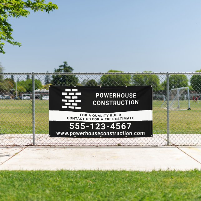 Baubaumeister Ziegelmuster schwarz Banner (Insitu)