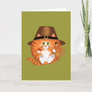 Bauble Cat Erntedank Feiertagskarte