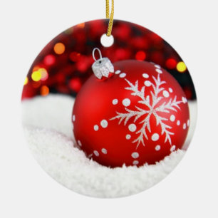 Bauble in Snow-Ornament Keramik Ornament