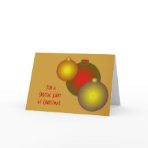 Baubles Design Personalisierte Weihnachtskarte