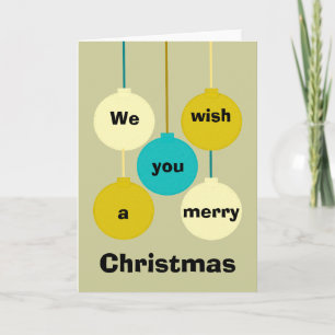 Baubles Mute Christmas Card Feiertagskarte