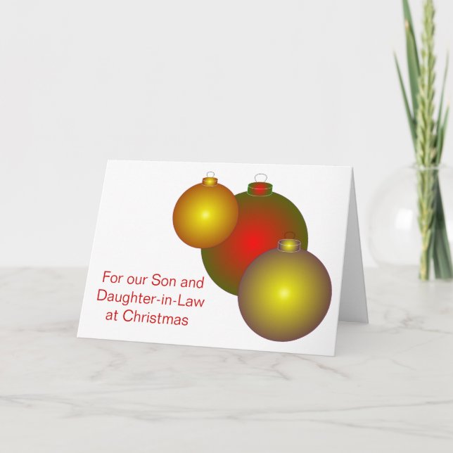Baubles Sohn und Schwiegertochter Weihnachten (Vorderseite)