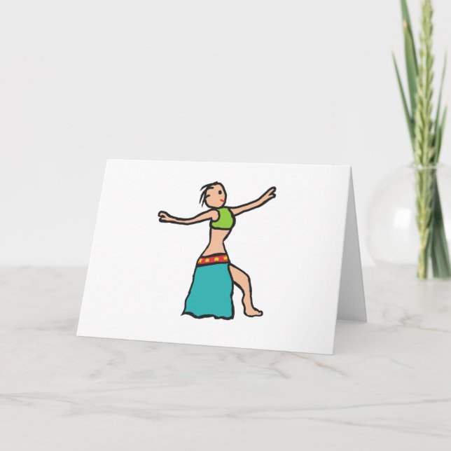 Bauch-Tanzen Karte (Vorderseite)