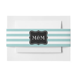 Bauchband mit personalisierter Monogramm-Briefumsc Einladungsbanderole