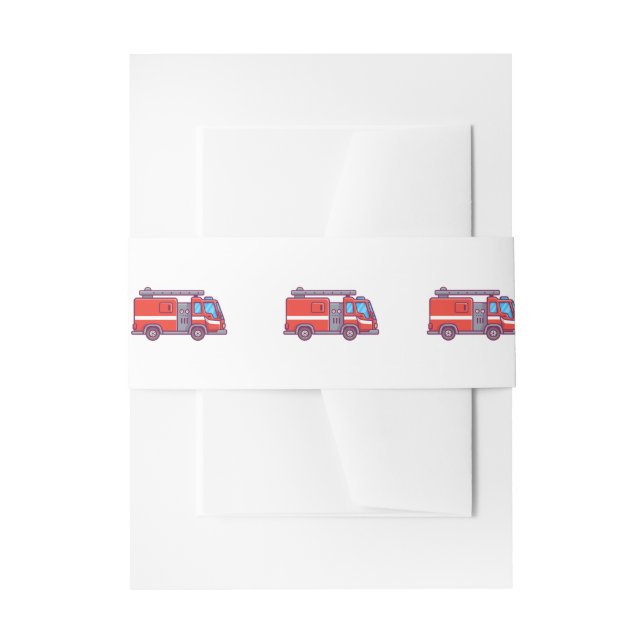 Bauchbands für Feuerwehrfahrzeuge Einladungsbanderole (Vorderseite Beispiel)