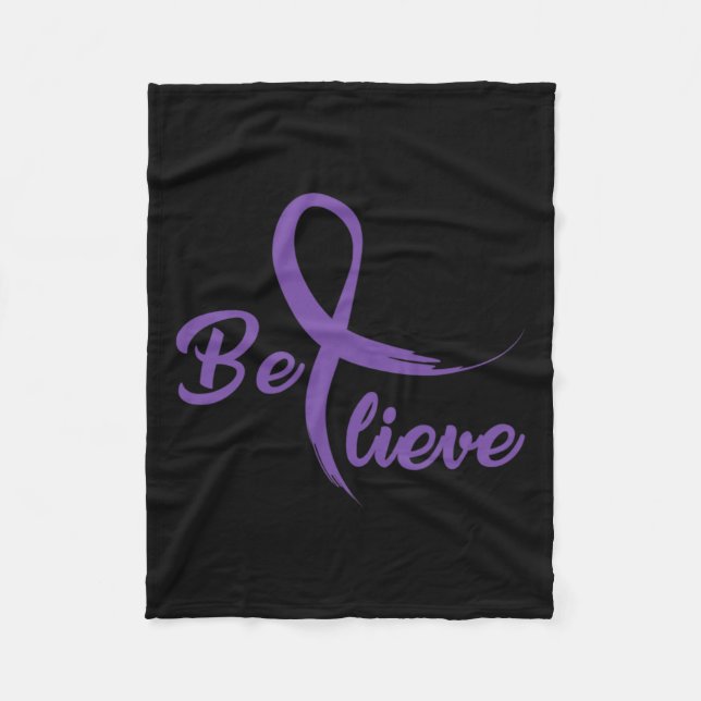 Bauchspeicheldrüsenkrebs Bekämpfung von Krebs Band Fleecedecke (Vorderseite)