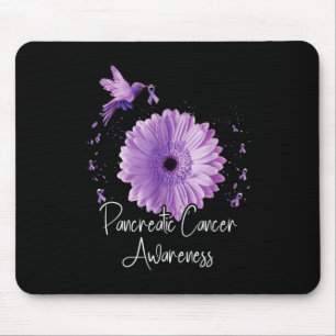 Bauchspeicheldrüsenkrebs-Bewusstsein Kolibri Lila Mousepad