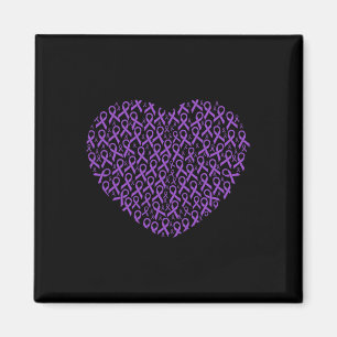 Bauchspeicheldrüsenkrebs Bewusstsein Lila Ribbon H Magnet