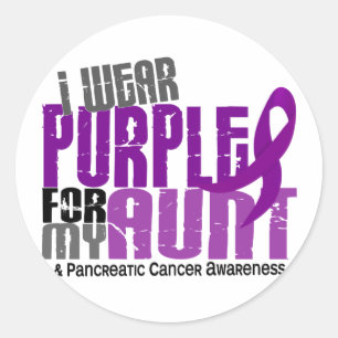 Bauchspeicheldrüsenkrebs, den ich für meine Tante  Runder Aufkleber