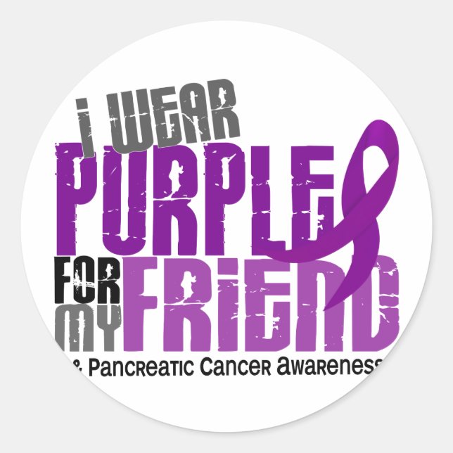 Bauchspeicheldrüsenkrebs, den ich für meinen Freun Runder Aufkleber (Vorderseite)