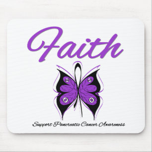 Bauchspeicheldrüsenkrebs Glaube Schmetterling Band Mousepad
