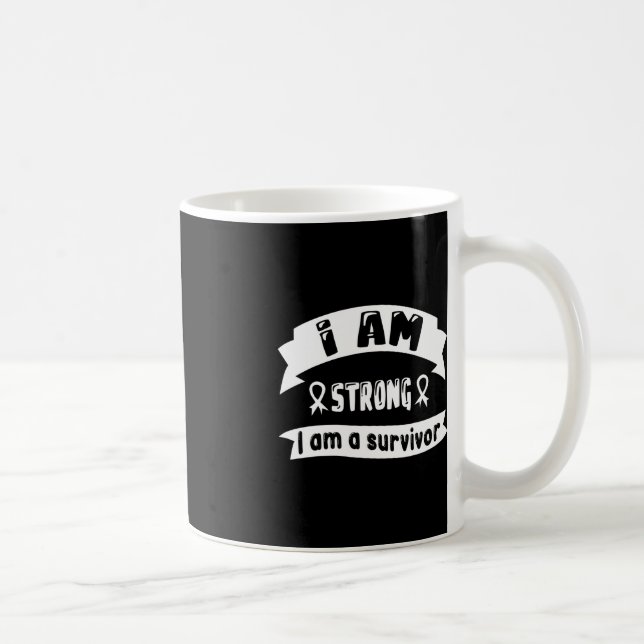 Bauchspeicheldrüsenkrebs Ich bin stark, ich bin ei Kaffeetasse (Rechts)