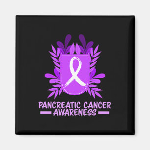 Bauchspeicheldrüsenkrebs Monat Lila Band Fl Magnet