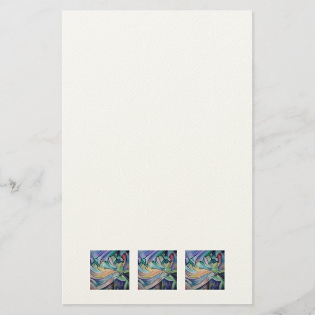 Bauchtänzer aus dem Nahen Osten mit Pastelschleier Briefpapier (Vorderseite)