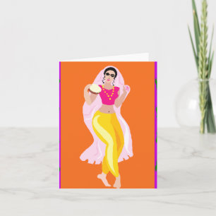 Bauchtänzerin Feiertagskarte