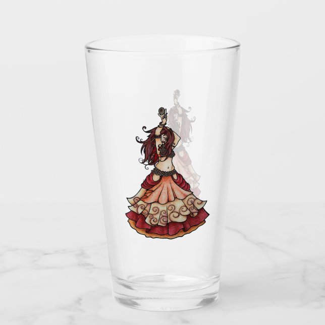 Bauchtänzerin mit Zillen Glas (Vorderseite)