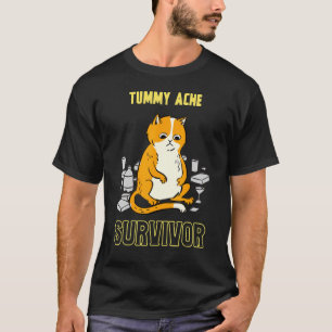 Bauchweh-Überlebender denkende Katze T-Shirt