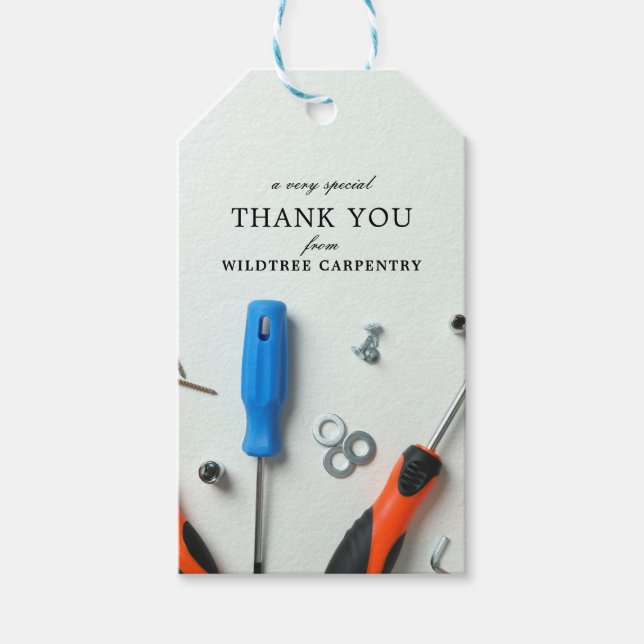 Baucluster | Ein besonderer Dank Geschenkanhänger (Vorderseite)