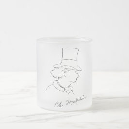 Baudelaire im Zylinder Mattglastasse