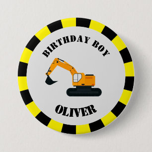 BauDiggers Birthday Boy Abzeichen Button