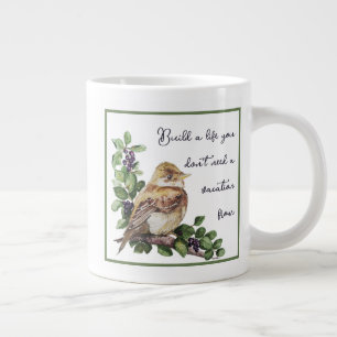 Baue ein Leben, von dem du keinen Urlaub brauchst Jumbo-Tasse