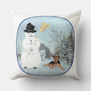 Baue einen Schneemann Kissen