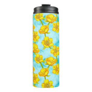 Baue mir eine botanische Buttercup-Illustration au Thermosbecher