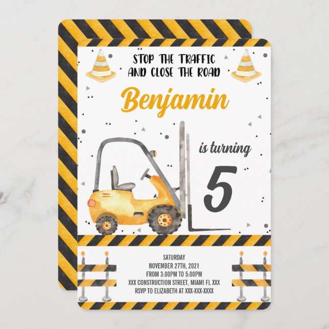 Baueinladung Einladung (Vorne/Hinten)