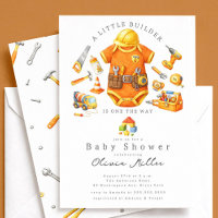 Baueinladung zur Babyparty für einen Jungen