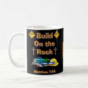 Bauen auf dem Felsen Kaffeetasse