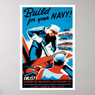 Bauen für Ihre Marine Poster
