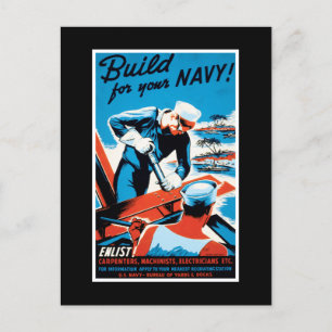 Bauen für Ihre Marine Postkarte