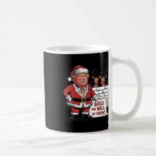 Bauen Sie die Schneemauer Trumps Santa Kaffeetasse