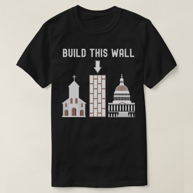 Bauen Sie diese Mauer T-Shirt (Design vorne)