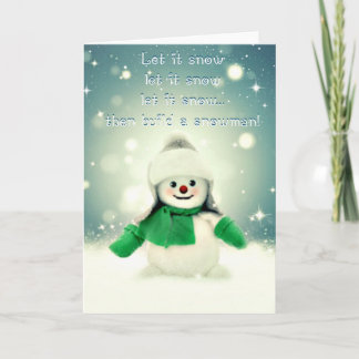 Bauen Sie eine Weihnachtszeit für Snowman Feiertagskarte