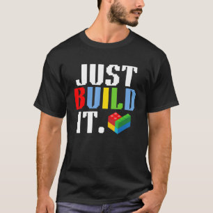Bauen Sie einfach das Master Builder Gebäude Block T-Shirt