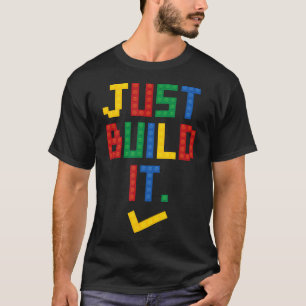 Bauen Sie einfach das Master Builder Gebäude Block T-Shirt