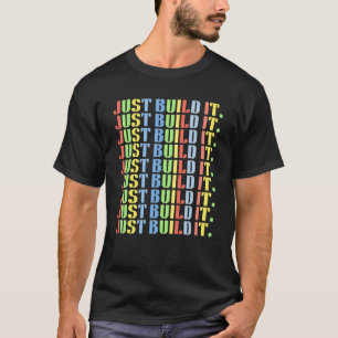 Bauen Sie einfach das Master Builder Gebäude Block T-Shirt
