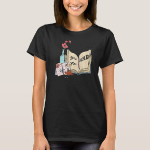 Bauen Sie Ihre Gedanken floralen Bookworm Book Rea T-Shirt
