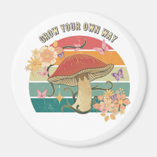 Bauen Sie Ihren eigenen Weg Retro-Pilz Magnet