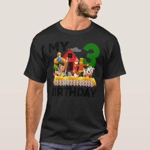 Bauer 3. Geburtstagsfarm Pferdefleisch Schweinehäh T-Shirt