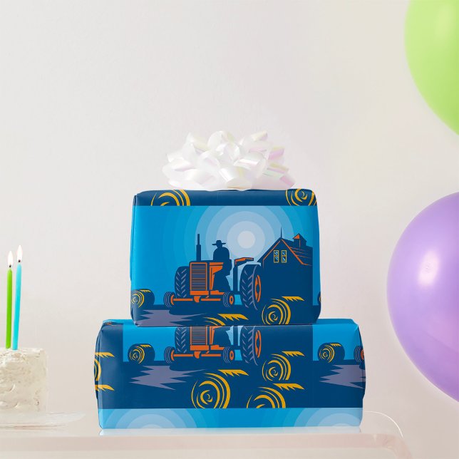 Bauer auf einem Zugfahrzeug Geschenkpapier (Von Creator hochgeladen)