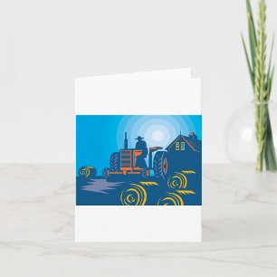 Bauer auf einem Zugfahrzeug Karte