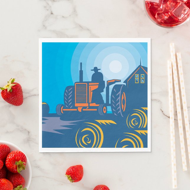 Bauer auf einem Zugfahrzeug Serviette (Von Creator hochgeladen)