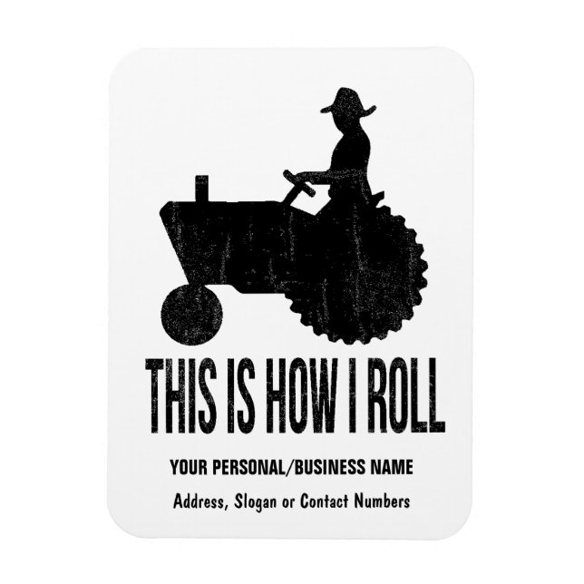 Bauer auf Traktor So ROLLE Magnet (Vertikal)