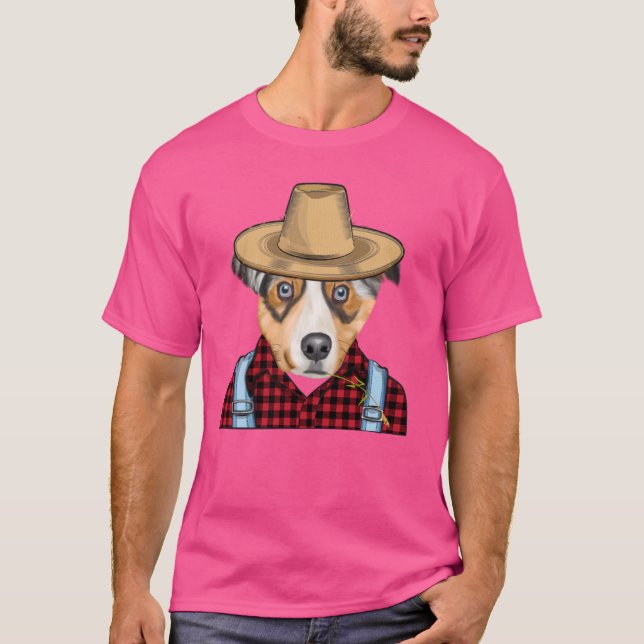 Bauer Australian Shepherd Farm Dog T-Shirt (Vorderseite)